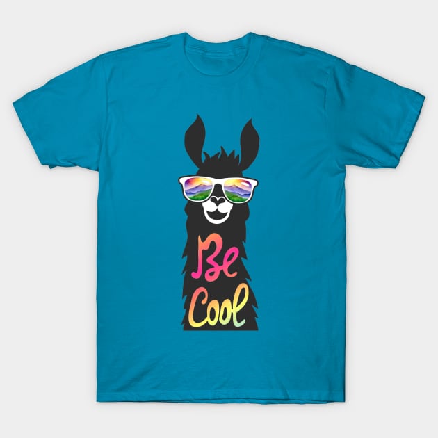 Be Cool Llama T-Shirt by pickledpossums